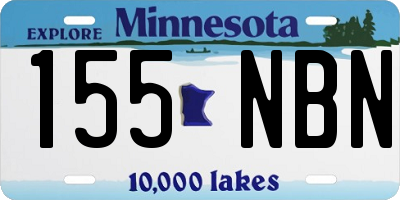 MN license plate 155NBN
