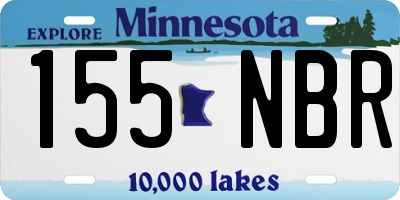 MN license plate 155NBR