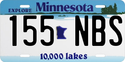 MN license plate 155NBS