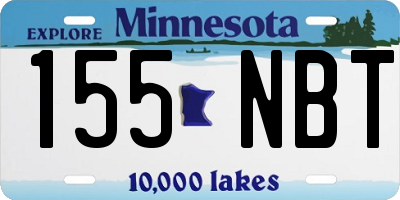 MN license plate 155NBT