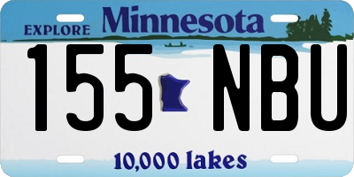 MN license plate 155NBU
