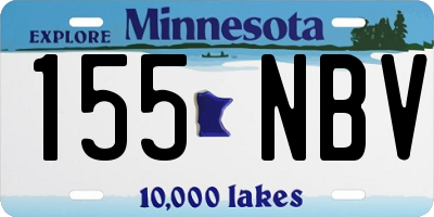MN license plate 155NBV
