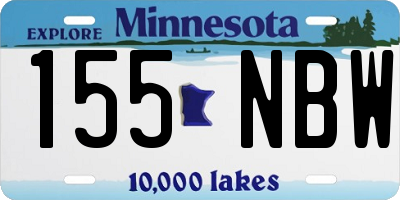 MN license plate 155NBW