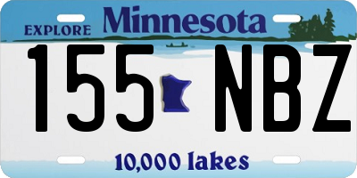 MN license plate 155NBZ
