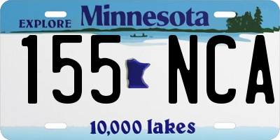 MN license plate 155NCA