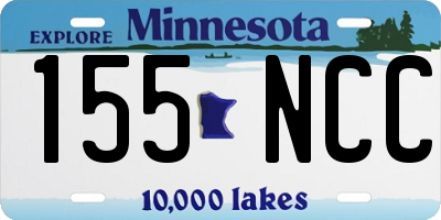MN license plate 155NCC