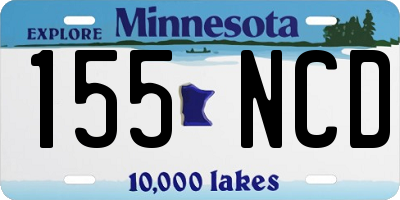 MN license plate 155NCD