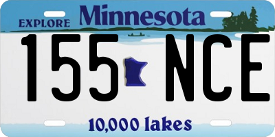 MN license plate 155NCE