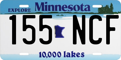 MN license plate 155NCF