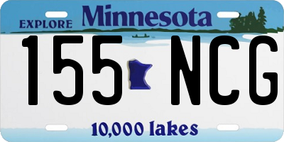 MN license plate 155NCG