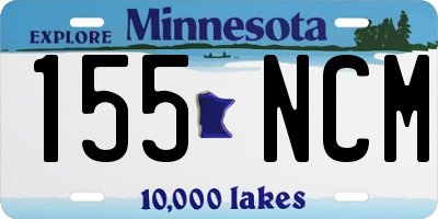 MN license plate 155NCM