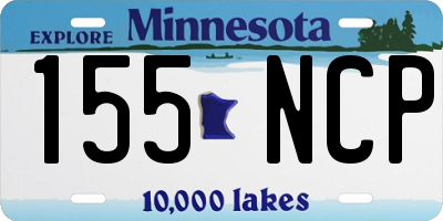 MN license plate 155NCP