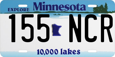 MN license plate 155NCR