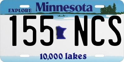 MN license plate 155NCS