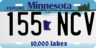 MN license plate 155NCV