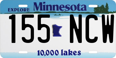 MN license plate 155NCW