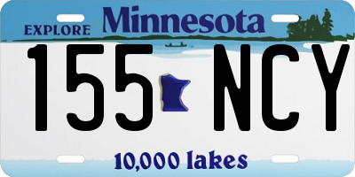 MN license plate 155NCY