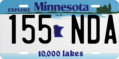 MN license plate 155NDA