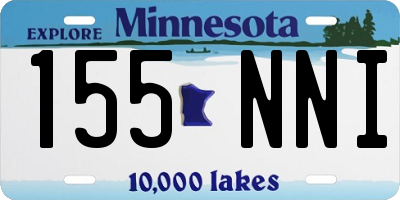 MN license plate 155NNI
