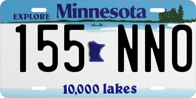 MN license plate 155NNO