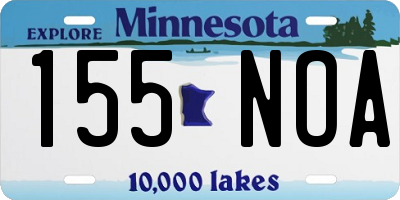 MN license plate 155NOA