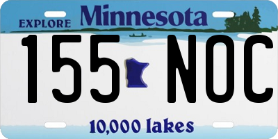 MN license plate 155NOC