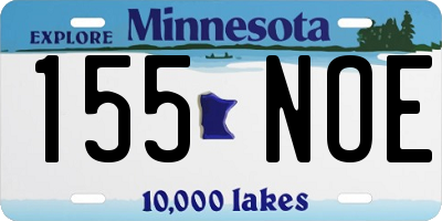 MN license plate 155NOE