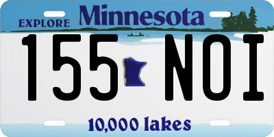 MN license plate 155NOI
