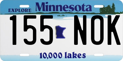 MN license plate 155NOK