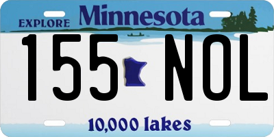 MN license plate 155NOL