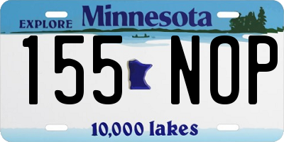 MN license plate 155NOP