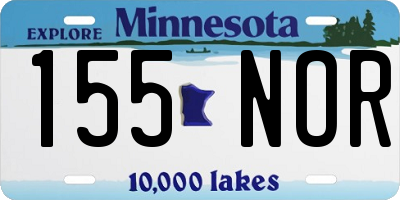 MN license plate 155NOR