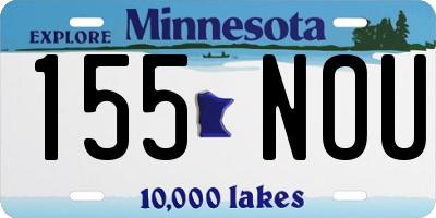 MN license plate 155NOU
