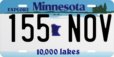 MN license plate 155NOV