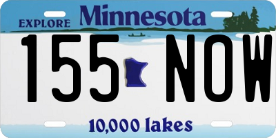 MN license plate 155NOW