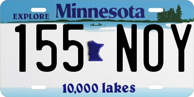 MN license plate 155NOY