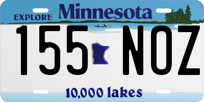 MN license plate 155NOZ