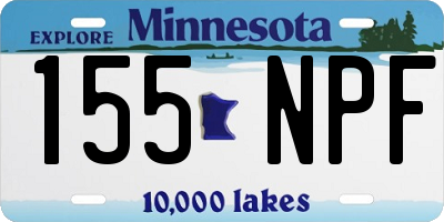 MN license plate 155NPF