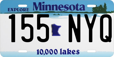 MN license plate 155NYQ