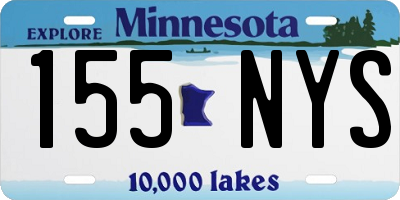 MN license plate 155NYS