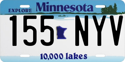 MN license plate 155NYV