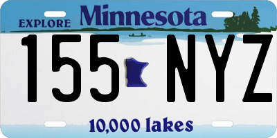 MN license plate 155NYZ