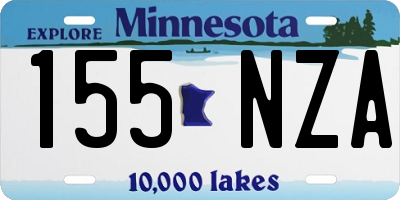 MN license plate 155NZA