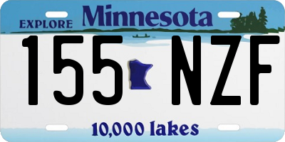 MN license plate 155NZF