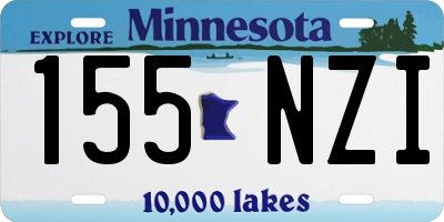 MN license plate 155NZI