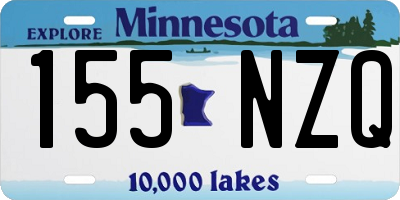 MN license plate 155NZQ