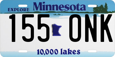 MN license plate 155ONK