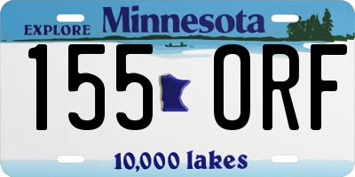 MN license plate 155ORF