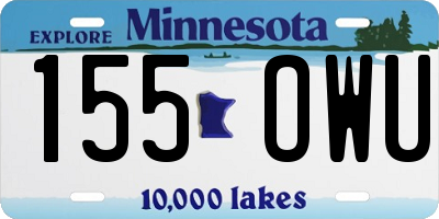 MN license plate 155OWU