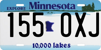 MN license plate 155OXJ